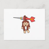 Aap aan het darten met pijl briefkaart (Voorkant)