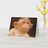 Aap, aangepaste Vaderdag Kaart (Gele Bloem)