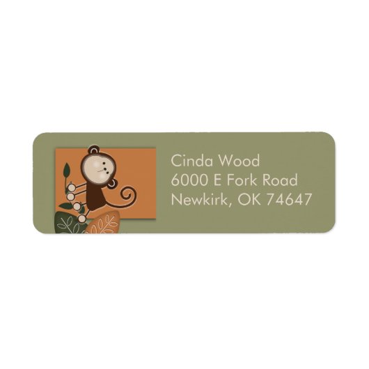 Aap Adresetiketten Etiket (Voorkant)