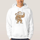 aap als Bodybuilder in Bodybuilding Hoodie (Voorkant)