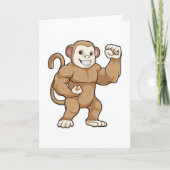 aap als Bodybuilder in Bodybuilding Kaart (Voorkant)