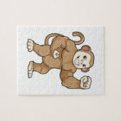 aap als Bodybuilder in Bodybuilding Legpuzzel (Horizontaal)