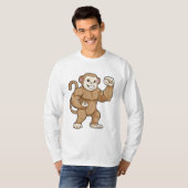aap als Bodybuilder in Bodybuilding T-shirt (Voorkant volledig)
