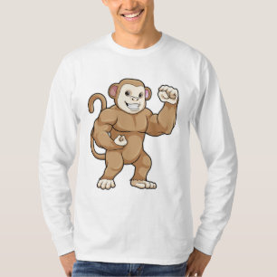 aap als Bodybuilder in Bodybuilding T-shirt