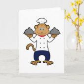 aap als Cook met Servische borden Kaart (Gele Bloem)