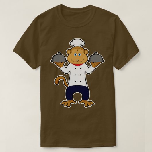 aap als Cook met Servische borden T-shirt (Design voorkant)