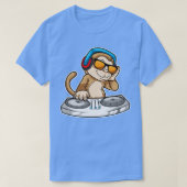 Aap als DJ met Hoofdtelefoon Mixing desk T-shirt (Design voorkant)
