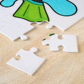 aap als duiker met Snorkel Legpuzzel (Zijkant)