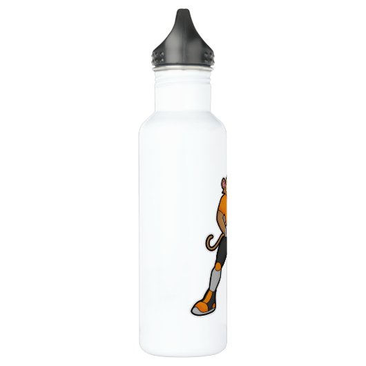 aap als Football speler met Football Waterfles (Links)