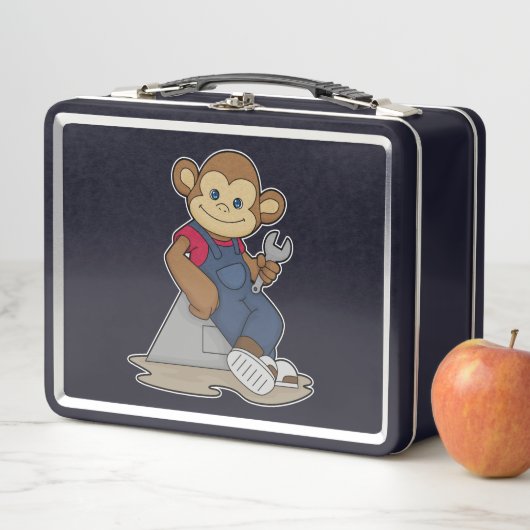 aap als Mechanisch met moersleutel (In situ)