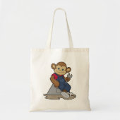 aap als Mechanisch met moersleutel Tote Bag (Voorkant)