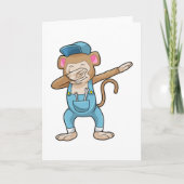 Aap als monteur bij hiphopdans Dab Kaart (Voorkant)