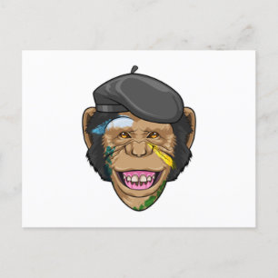 aap als schilder briefkaart