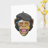 aap als schilder kaart (Gele Bloem)