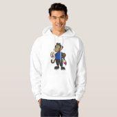 aap als schilder met verf en penseel hoodie (Voorkant volledig)