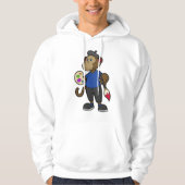aap als schilder met verf en penseel hoodie (Voorkant)