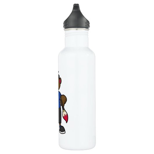 aap als schilder met verf en penseel waterfles  (Rechts)