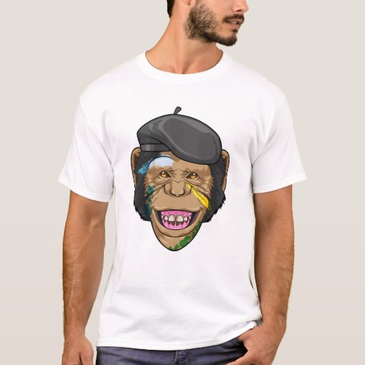 aap als schilder t-shirt (Voorkant)