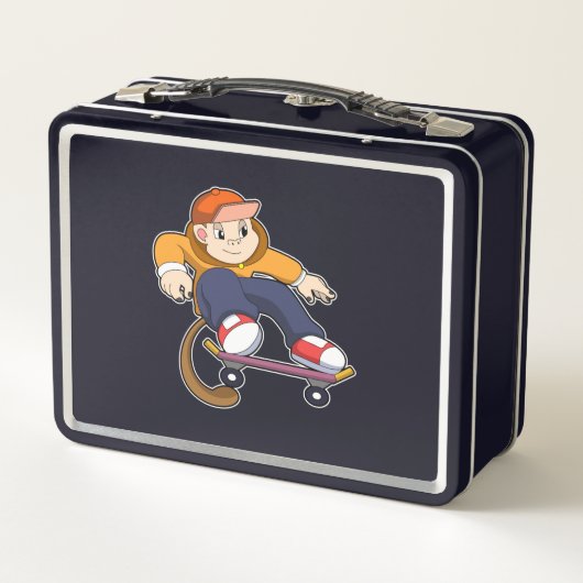 aap als Skater met skateboard (Achterkant)