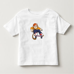 aap als Skater met skateboard Kinder Shirts