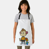 aap als Skater met skateboard Schort (Insitu)