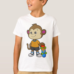 aap als Skater met skateboard T-shirt