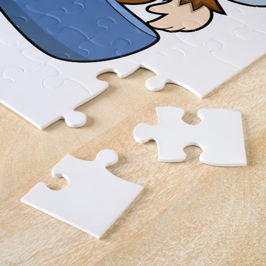 aap als sneeuwboarder met Sonowboard.PNG Legpuzzel (Zijkant)