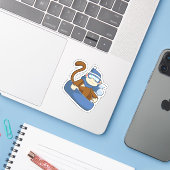 Aap als snowboarder met Sonowboard.PNG Sticker (Laptop met iPhone)