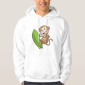 aap als Surfer met surfboard Hoodie (Voorkant)