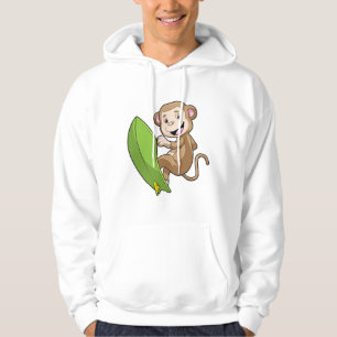 aap als Surfer met surfboard Hoodie