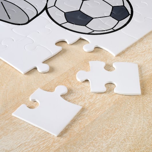 aap als voetzoeker met Voetbal Legpuzzel (Zijkant)