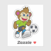 aap als voetzoeker met Voetbal Sticker (Vel)