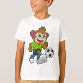 aap als voetzoeker met Voetbal T-shirt (Voorkant)