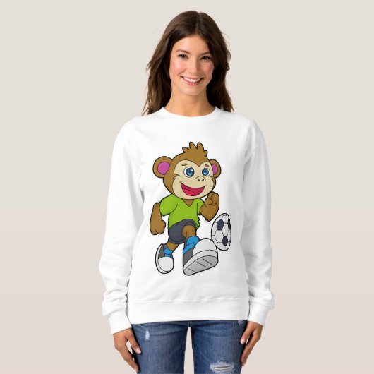 aap als voetzoeker met Voetbal Trui (Voorkant volledig)