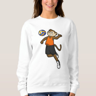 aap als volleybalspeler met volleybal trui