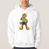 aap als zanger met microfoon en hoofdtelefoon hoodie (Voorkant)