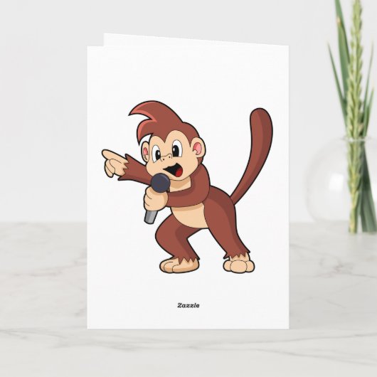 Aap als zanger met microfoon.PNG Kaart (Achterkant)