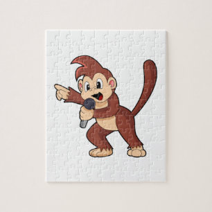 aap als zanger met microfoon.PNG Legpuzzel