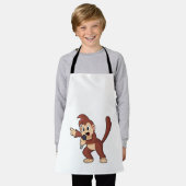 aap als zanger met microfoon.PNG Schort (Gedragen)