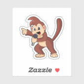aap als zanger met microfoon.PNG Sticker (Vel)