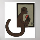 aap - Antiquarian, Colorful Book Illustration Poster (Voorkant)