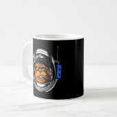 Aap Astronaut Space Ape Chimp Science Fiction Koffiemok (Voorkant links)