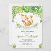 Aap Baby shower Oerwoud Dieren Baby Boy Kaart (Voorkant)