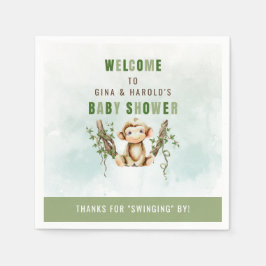 Aap Baby shower Papieren servetten