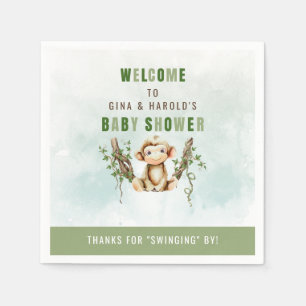 Aap Baby shower Papieren servetten