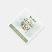 Aap Baby shower Papieren servetten (Hoek)