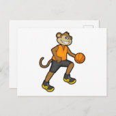 Aap bij Basketbalsport Briefkaart (Voorkant / Achterkant)