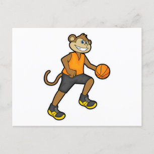 aap bij de Basketball Sports Briefkaart