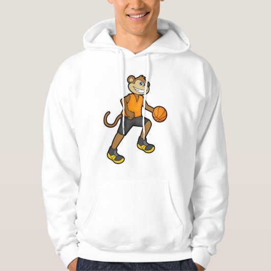 aap bij de Basketball Sports Hoodie (Voorkant)
