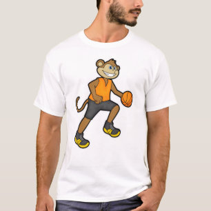 aap bij de Basketball Sports T-shirt